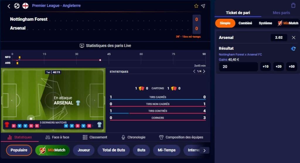 Betsson plateforme de paris en direct