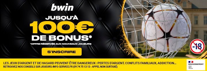 Bannière bonus Bwin.fr, 100euros offerts