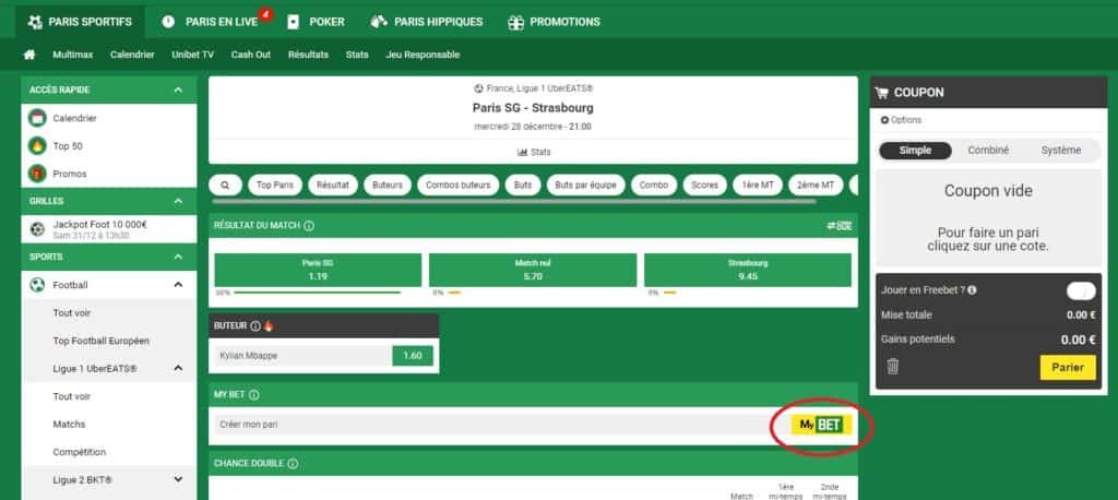 MyBet d'Unibet.fr