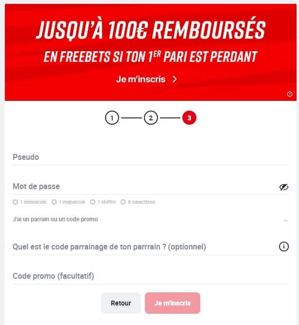 Comment s'inscrire sur Betclic.fr - créer un compte betclic.fr, étape 3