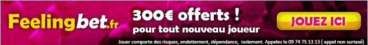 Bonus feelingbet, 300 euros offerts